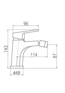 Смеситель для биде Rav Slezak Colorado CO145.5KCMATC черный хром